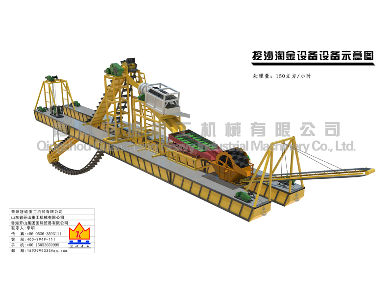 每小時(shí)150立方河道采金設備