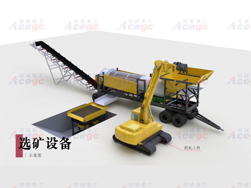 100-150 m3/h陸地移動(dòng)式選寶石設備